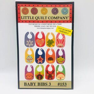 Little Quilt Company Baby Bibs 3 Pattern #153 Uncut